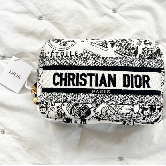Dior Handbags - Authentic Dior ‘Caro’ Brand NWT Cloth Embroidered Pouch / Case